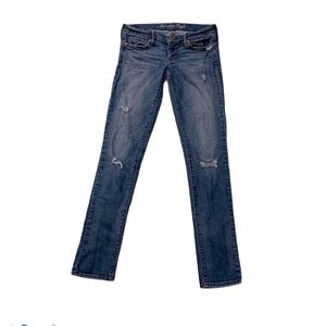 American Eagle Outfitters distress stretch skinny cotton spandex blend size 4